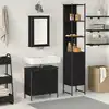 Image de Ensemble De Mobilier De Salle De Bain 3 Pc Noir Vidaxl