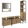 Image de Vidaxl ensemble de mobilier de salle de bain 4 pcs chêne artisanal