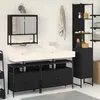 Image de Ensemble de Meubles de Salle de Bain - 4 Pièces - Chêne Noir - Bois dingénierie - Finition Mat