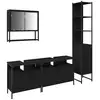 Image de Vidaxl ensemble de mobilier de salle de bain 4 pcs chêne noir