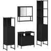 Image de Vidaxl ensemble de mobilier de salle de bain 4 pcs chêne noir