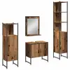 Image de Vidaxl ensemble de mobilier de salle de bain avec porte 4 pcs marron