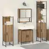 Image de Ensemble De Mobilier De Salle De Bain Avec Étagère 4 Pcs Marron Vidaxl