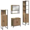 Image de Vidaxl ensemble de mobilier de salle de bain avec étagère 4 pcs marron