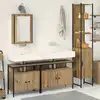 Image de Ensemble De Mobilier De Salle De Bain 4 Pcs Chêne Artisanal Vidaxl