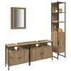 Image de Vidaxl ensemble de mobilier de salle de bain 4 pcs chêne artisanal