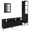 Image de Vidaxl ensemble de mobilier de salle de bain 4 pcs chêne noir
