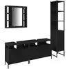 Image de Vidaxl ensemble de mobilier de salle de bain 4 pcs chêne noir