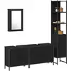 Image de Vidaxl ensemble de mobilier de salle de bain avec étagère 4 pcs noir