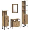 Image de Vidaxl ensemble de mobilier de salle de bain 4 pcs chêne artisanal