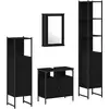 Image de Vidaxl ensemble de mobilier de salle de bain 4 pcs chêne noir