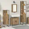 Image de Ensemble De Mobilier De Salle De Bain Avec Étagère 4 Pcs Marron Vidaxl