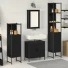 Image de Ensemble de meubles de salle de bain 4 pièces Chêne noir Bois d ingénierie
