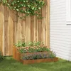Image de jardinière 3 niveaux 90x90x35 cm en Acier Corten