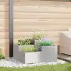 Image de Cache-pot De Jardin Argent 80 X 80 X 48 Cm Acier Inoxydable Vidaxl
