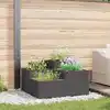 Image de Cache-pot De Jardin Noir 100 X 100 X 48 Cm Acier Vidaxl