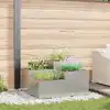 Image de Cache-pot De Jardin Argent 100 X 100 X 48 Cm Acier Galvanisé Vidaxl