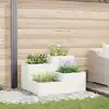 Image de Cache-pot De Jardin Blanc 80 X 80 X 60 Cm Acier Vidaxl