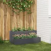 Image de Jardinière de jardin 2 niveaux 100x60x45 cm Anthracite Plastique
