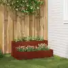Image de Cache-pot De Jardin Rouillé 100 X 60 X 45 Cm Acier Patiné Vidaxl