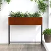 Image de Bac De Jardin Surélevé Rouillé 100 X 26 X 82 Cm Acier Patiné Vidaxl