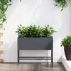 Image de Bac De Jardin Surélevé Anthracite 60 X 26 X 45 Cm Acier Vidaxl