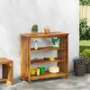 Image de Armoire De Jardin Naturel 90 X 40 X 90cm Bois D'acacia Massif Vidaxl