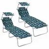 Image de Vidaxl transat 2 pcs vert 58 x 188 x 77cm polyester