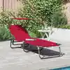 Image de Chaise Longue Pliante Rouge 190 X 57 X 81 Cm Oxford Vidaxl