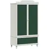 Image de Vidaxl armoire tableau noir avec tiroir roros blanc 90 x 45 x 165 cm