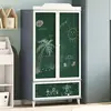 Image de Armoire Tableau Noir Roros Gris Et Blanc 90 X 45 X 165 Cm Vidaxl