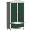 Image de Vidaxl armoire tableau noir roros gris et blanc 90 x 45 x 165 cm