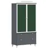 Image de Vidaxl armoire tableau noir roros gris et blanc 90 x 45 x 180 cm
