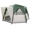 Image de Tente cabane avec toit - vidaXL - Vert - 425x396x222 cm - Polyester 185T - Revêtement PU - Résistant à leau