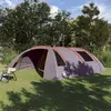 Image de Tente de camping - VIDAXL - Tunnel 700x590x215 cm - Gris et orange - Polyester - Espace généreux