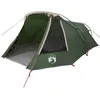 Image de Tente tunnel familiale - vidaXL - 328x228x115 cm - Vert et blanc - Polyester 185T avec revêtement PU