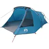 Image de Tente tunnel - vidaXL - 328x228x115 cm - Bleu et gris - Polyester 185T - Revêtement PU - Résistant à leau