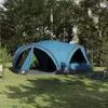 Image de vidaXL Tente familiale 10 personnes Bleu et gris 460 x 430 x 214 cm 42004081