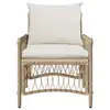 Image de Vidaxl chaise de jardin avec coussin beige 73 x 61 x 77 cm polyrotin