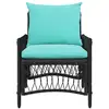 Image de Vidaxl chaise de jardin avec coussin noir 73 x 61 x 77 cm polyrotin