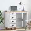 Image de Bureau D'écriture Avec Tiroir Askim Blanc 95 X 40 X 75 Cm Vidaxl
