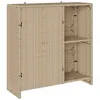 Image de Armoire de rangement en rotin - vidaXL - 100x36x102 cm - Beige - 2 portes - 3 étagères - Usage intérieur