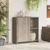 Image de Armoire De Rangement Gris Clair 100 X 36 X 102 Cm Rotin Vidaxl
