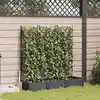 Image de Cache-pot De Jardin 3 Pcs Noir 120 X 40 X 125,5 Cm Plastique Vidaxl