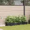 Image de Cache-pot De Jardin 4 Pcs Noir 160 X 40 X 22 Cm Plastique Vidaxl
