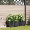 Image de Cache-pot De Jardin 3 Pc Noir 120 X 40 X 37,5 Cm Pp Vidaxl