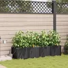Image de Jardinières - 4 pcs - Noir - Rectangulaire - Système dirrigation intégré