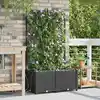 Image de Cache-pot De Jardin 2 Pcs Noir 80 X 40 X 142 Cm Plastique Vidaxl