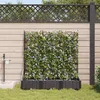 Image de vidaXL Cache-pot de jardin 3 pcs Noir Acier Bac en acier moderne déco jardin durable support à fleurs rectangulaire42002852
