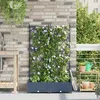 Image de Jardinière avec treillis - Grise - 80x40x125.5 cm - Plastique UV - Design moderne